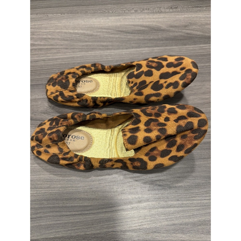 Cocorose London Ballet Foldable Leopard Print Flats Women's Size 36 Never Worn